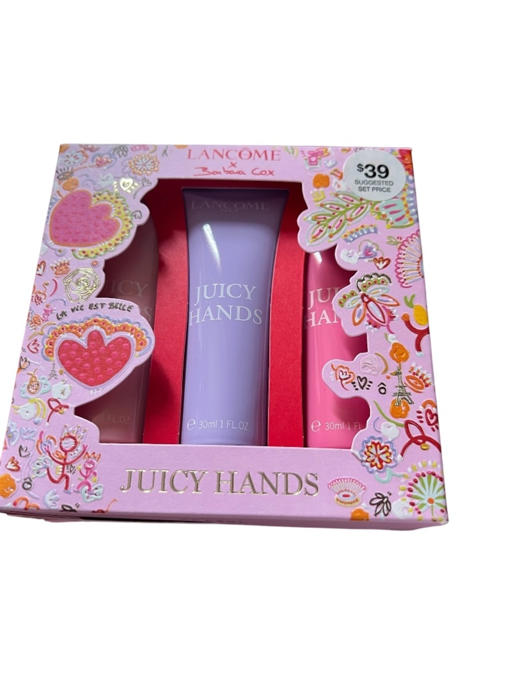 Lancôme Juicy Hands Limited Edition Hand Cream Trio Gift Set – 3 x 1 oz – NEW